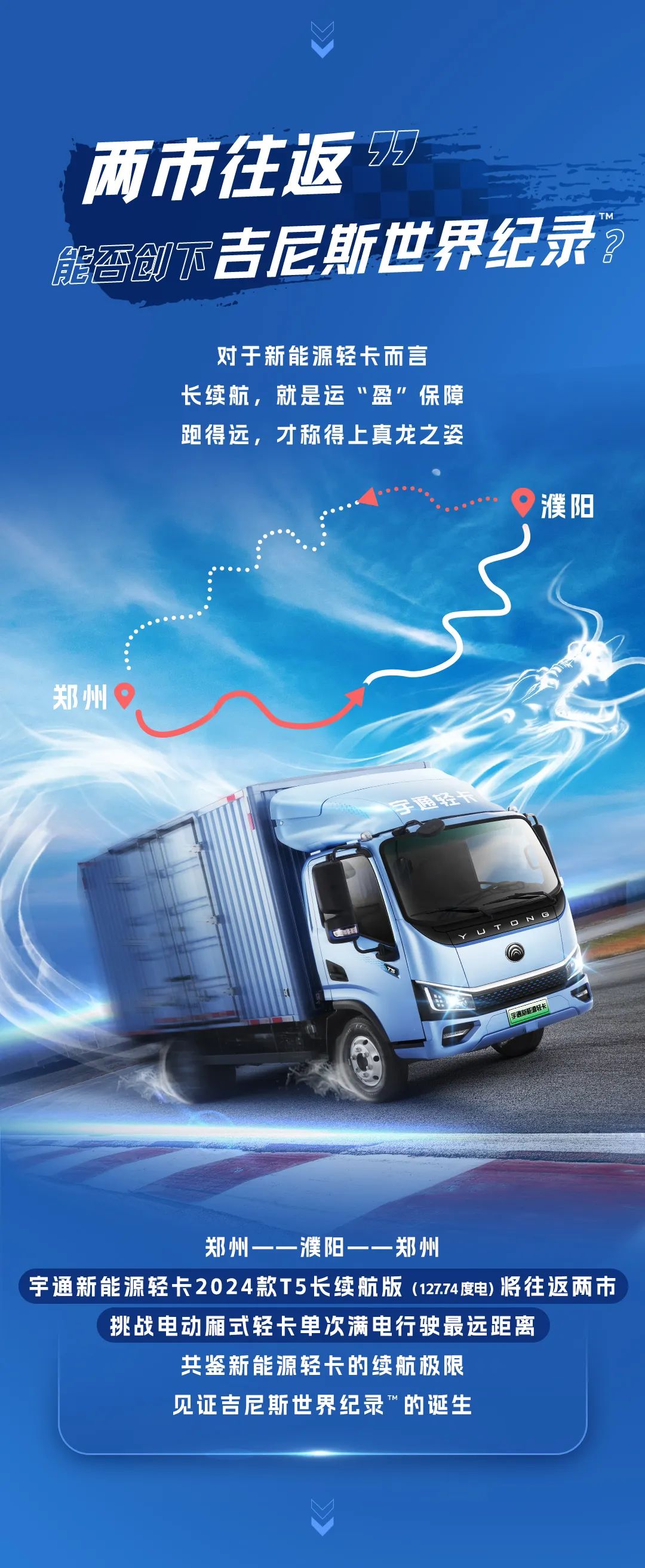 沖擊紀(jì)錄 | 千里鑒真龍，宇通輕卡勇闖吉尼斯！