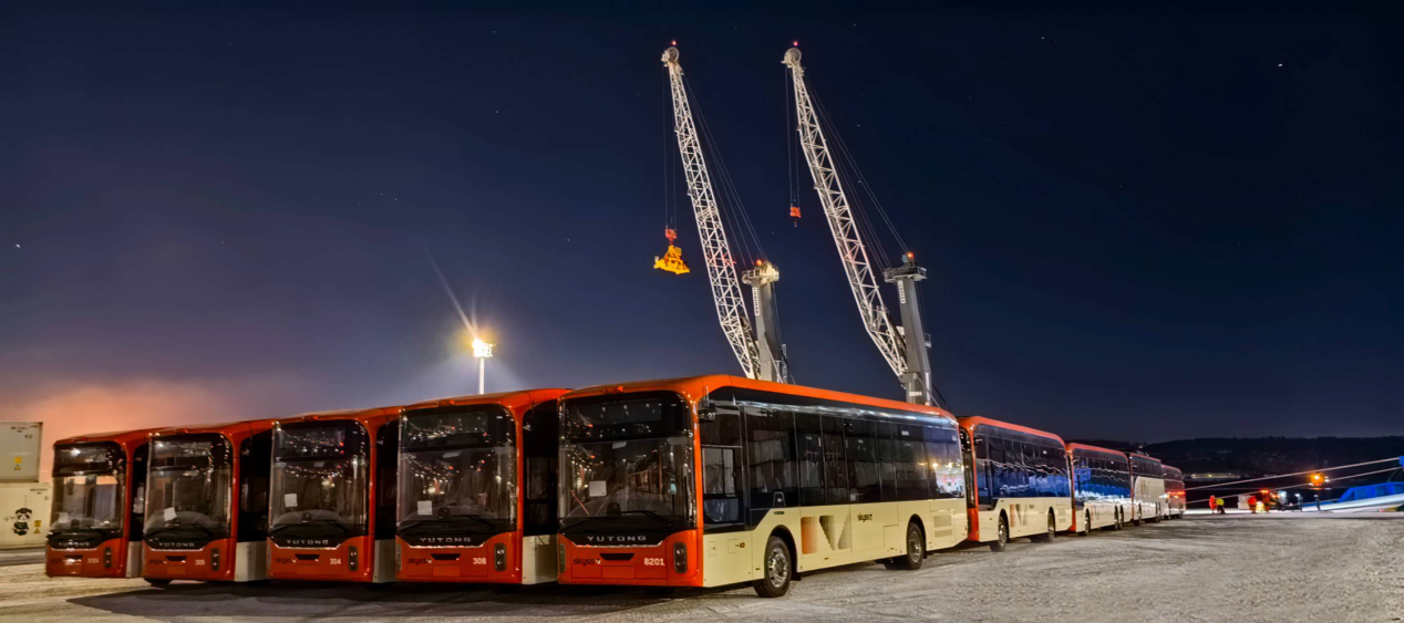 敲響新春“開門紅”！287輛宇通純電動客車陸續(xù)登陸挪威市場