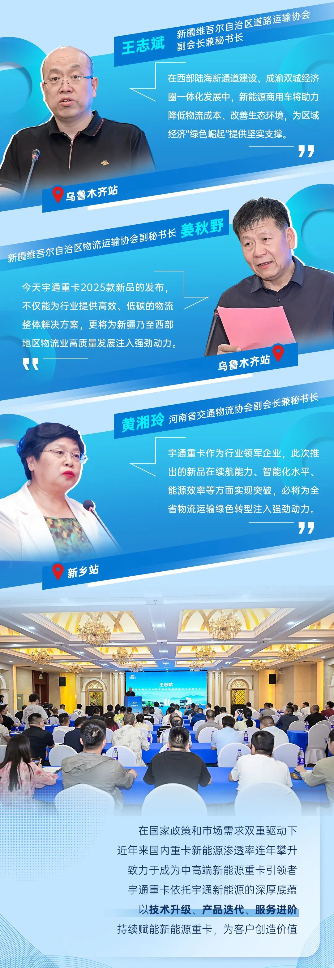 跑贏每一度丨從烏市到新鄉(xiāng)，宇通重卡唱響新品上市“雙城記”
