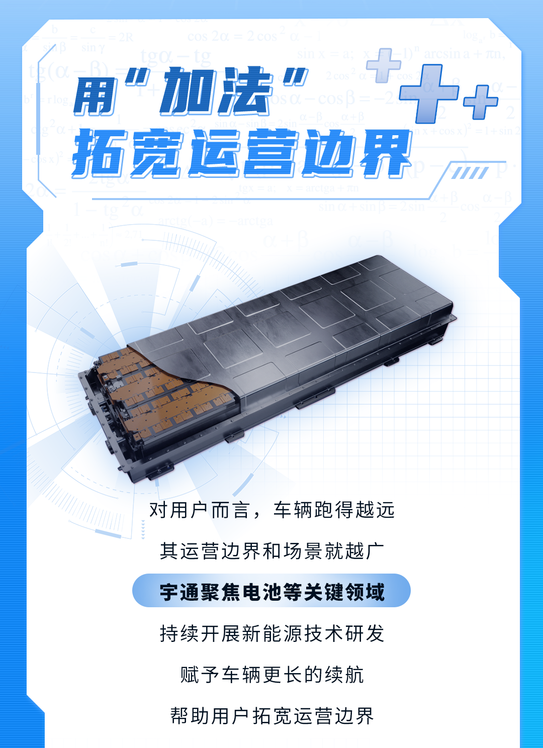 宇通新能源商用車?yán)锏摹凹訙p乘除”